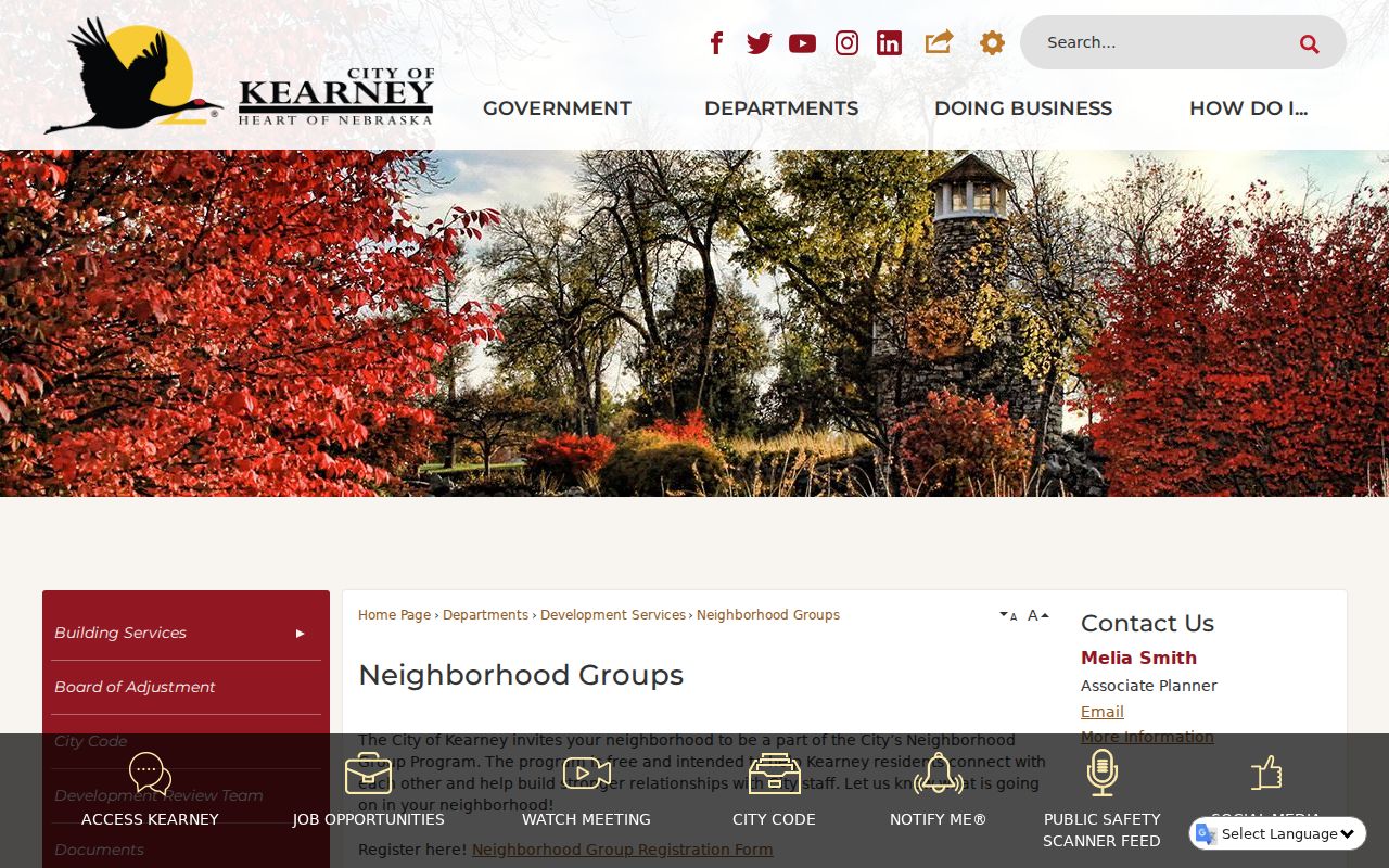 Kearney neighbors city neighborhood-groups program information