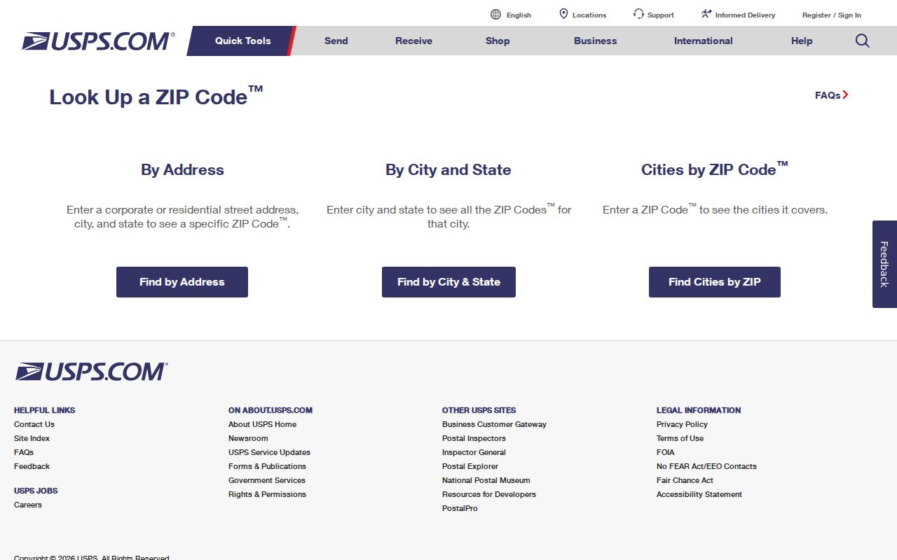 Kearney ZIP code directory USPS address lookup fields and postal disclaimer